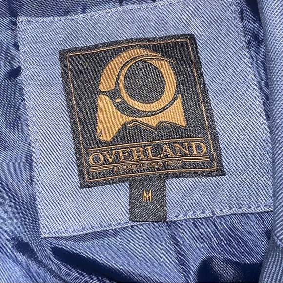 Overland Women’s Double Breasted Lined Blue 100% Tencel Jacket Size Medium - Picture 7 of 11
